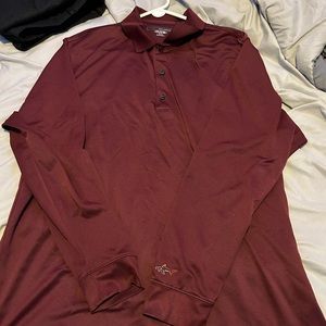 Maroon Greg Norman play dry fit long sleeve